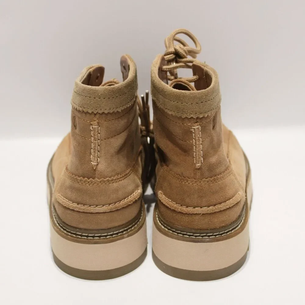 NWB Clarks Clarkhill Hi Brown Beige Suede Lace Up Chukka Boot Men Size 11.5M